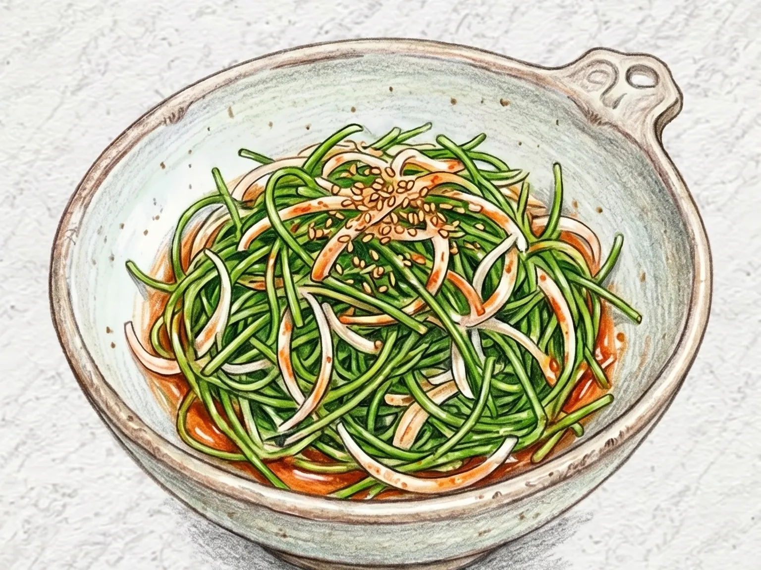 세발나물무침
