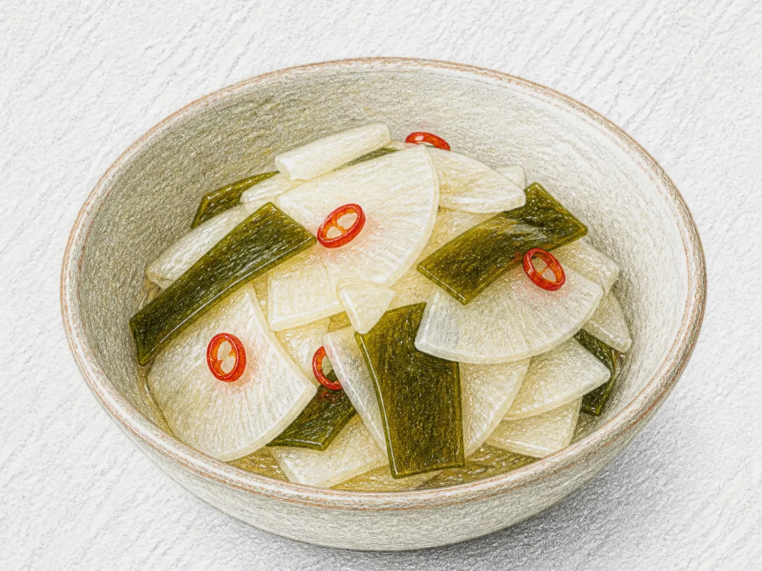 센마이즈케 (얇은 순무 다시마절임)