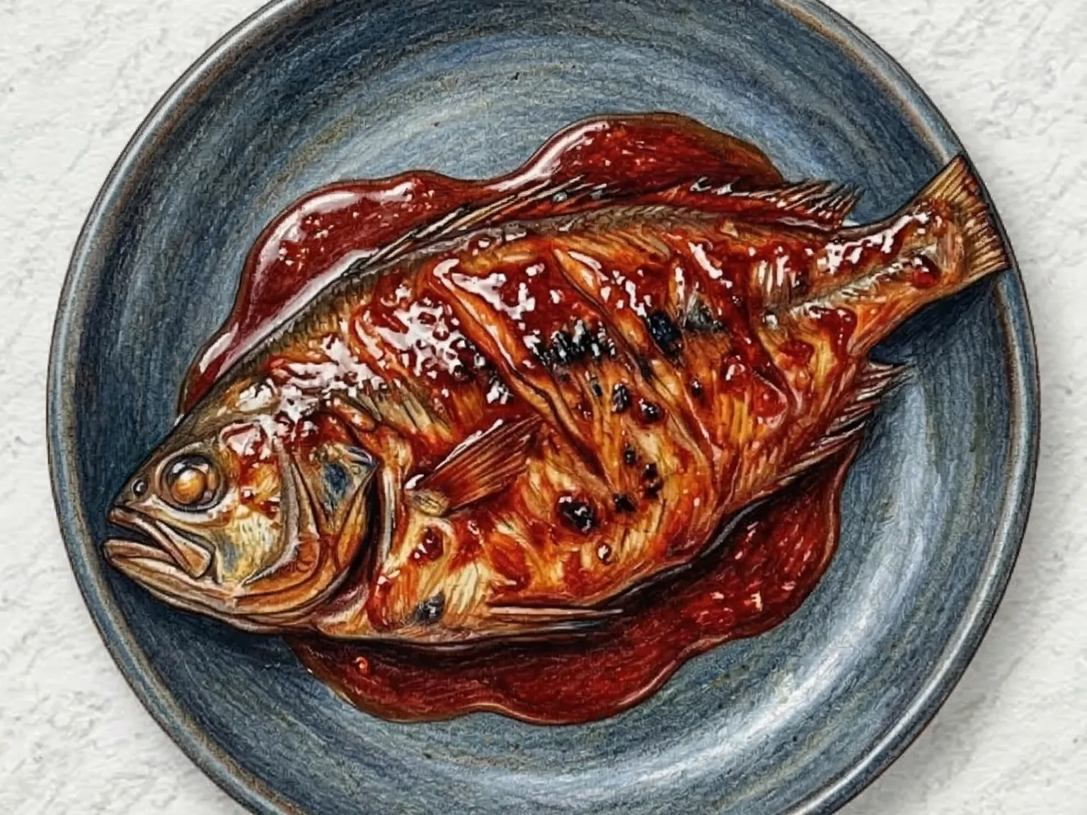 Seodae-yangnyeom-gui (Linguado coreano grelhado com cobertura picante)