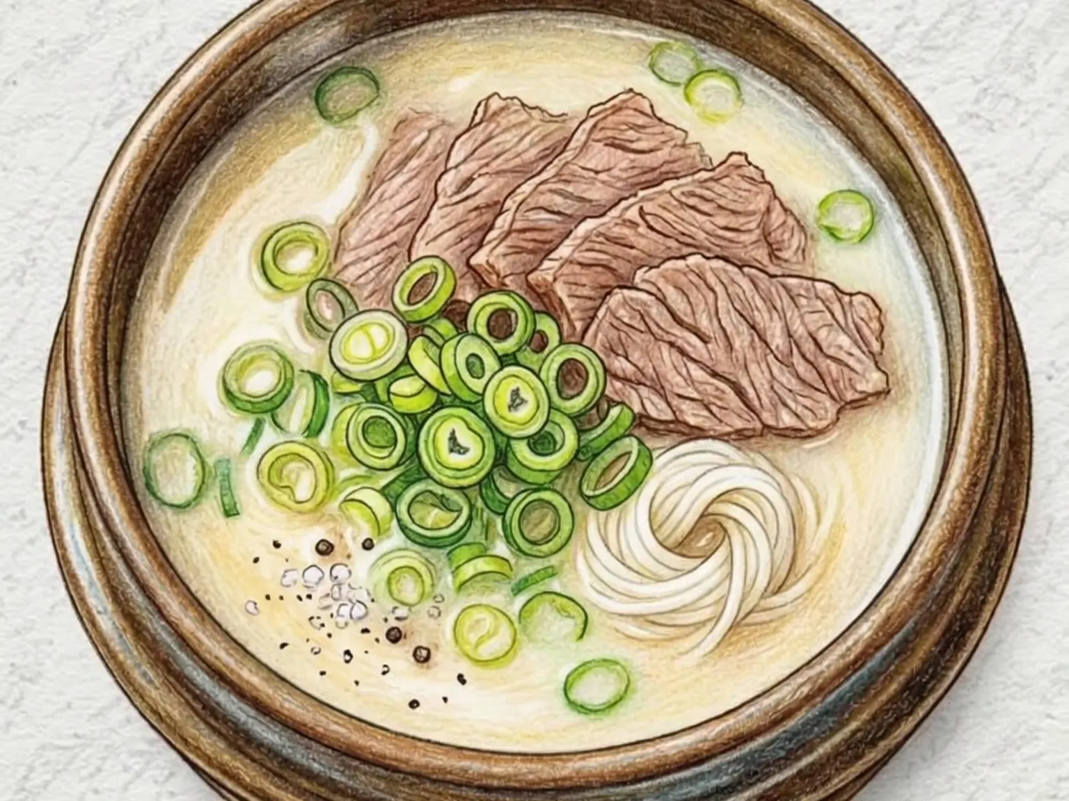 Korean Ox Bone Soup (Milky Slow-Simmered Beef Bone Broth)