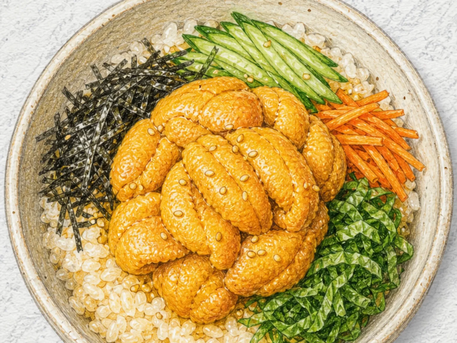 Sea Urchin Bibimbap