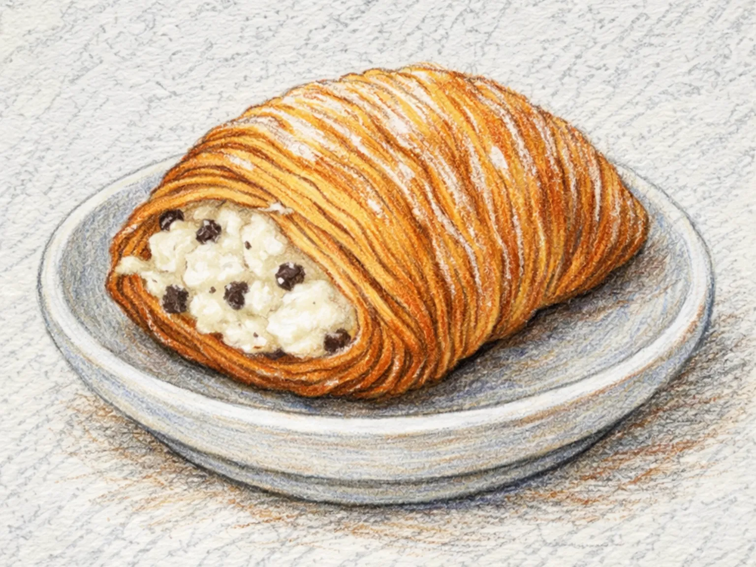 Sfogliatella (Massa folhada napolitana em forma de concha com ricota)
