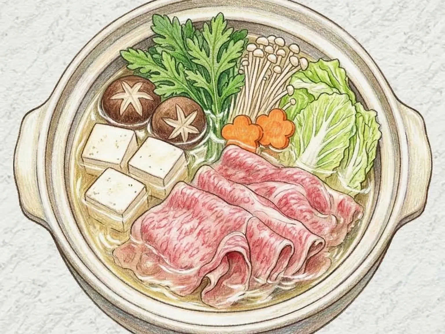 Shabu Shabu (hot pot japonés con carne de res en láminas finas en caldo de kombu)
