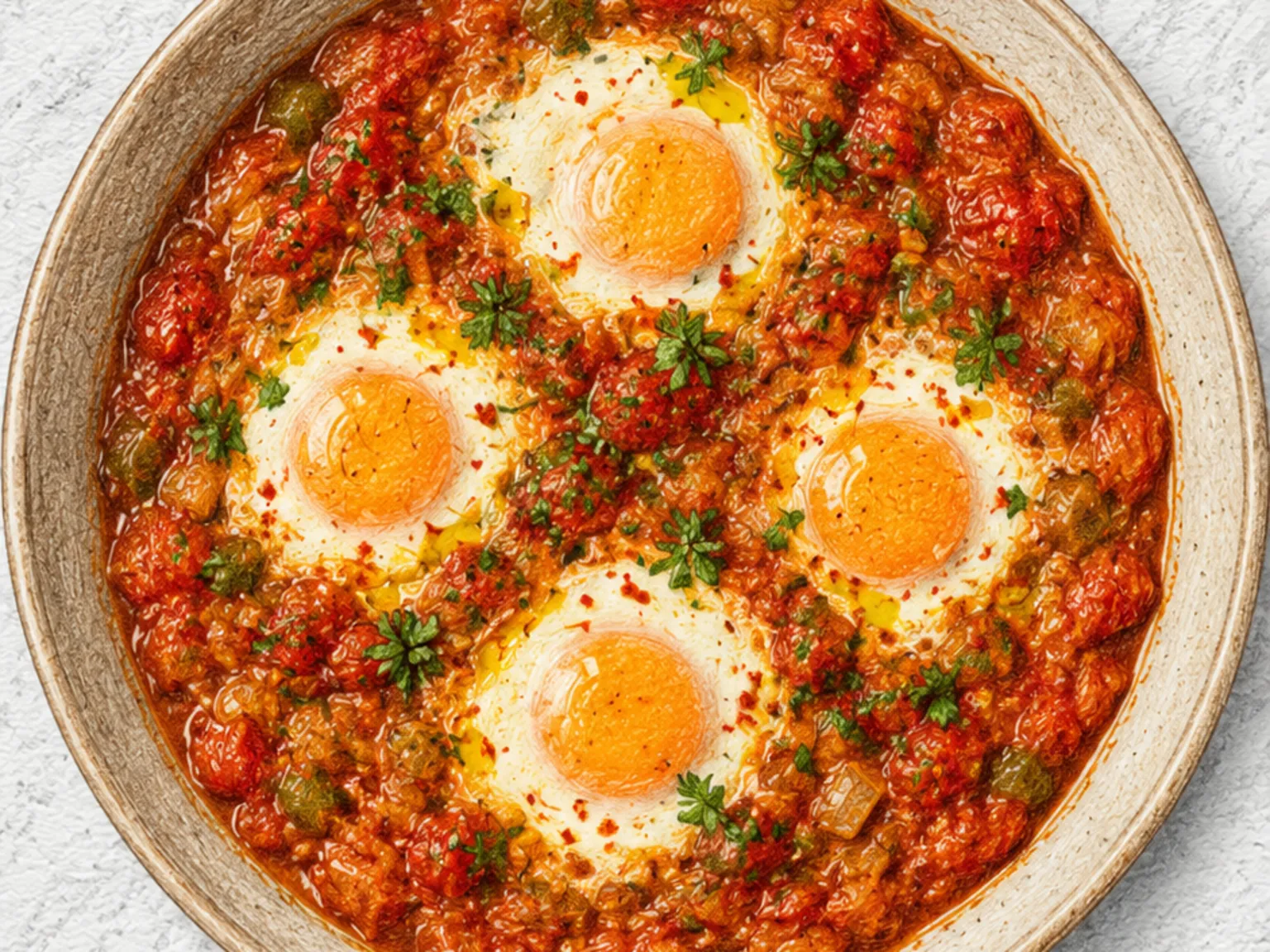 Shakshuka (Ovos Escalfados em Molho de Tomate Especiado)