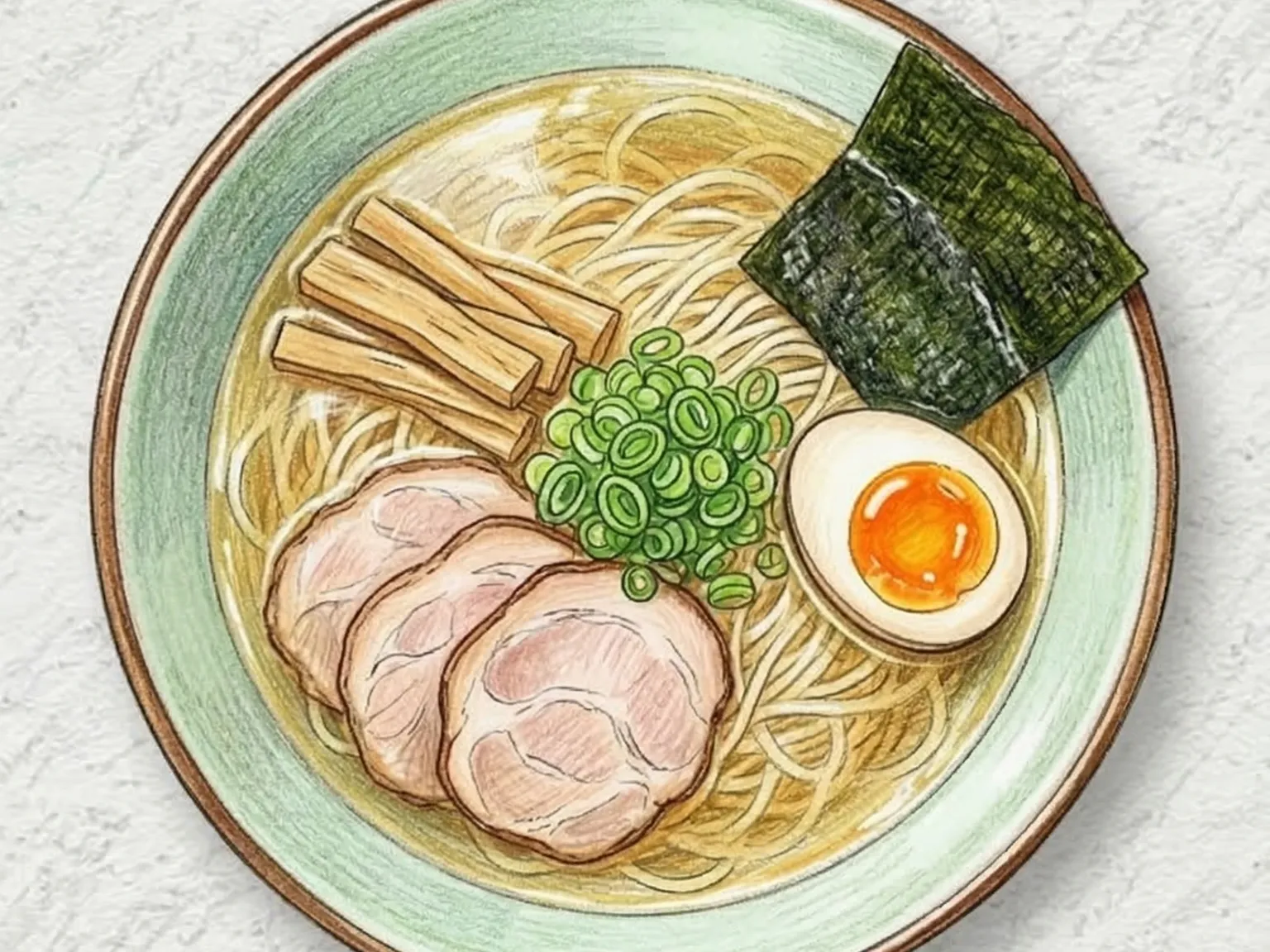 Hakodate Shio Ramen (ramen de pollo sazonado con sal clara de Hokkaido)