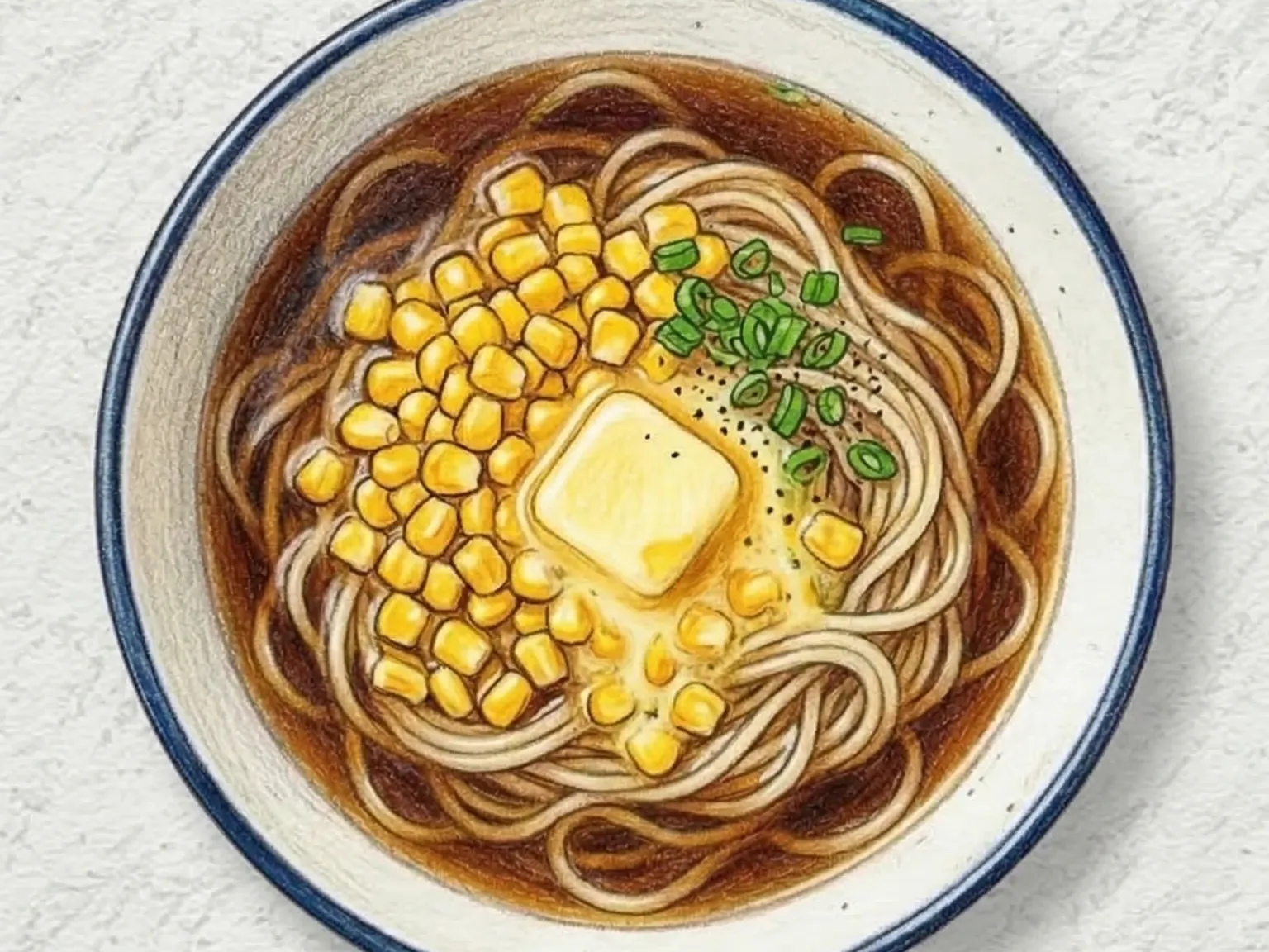 醤油バターコーンラーメン（鶏だし醤油味のバター風味ラーメン）