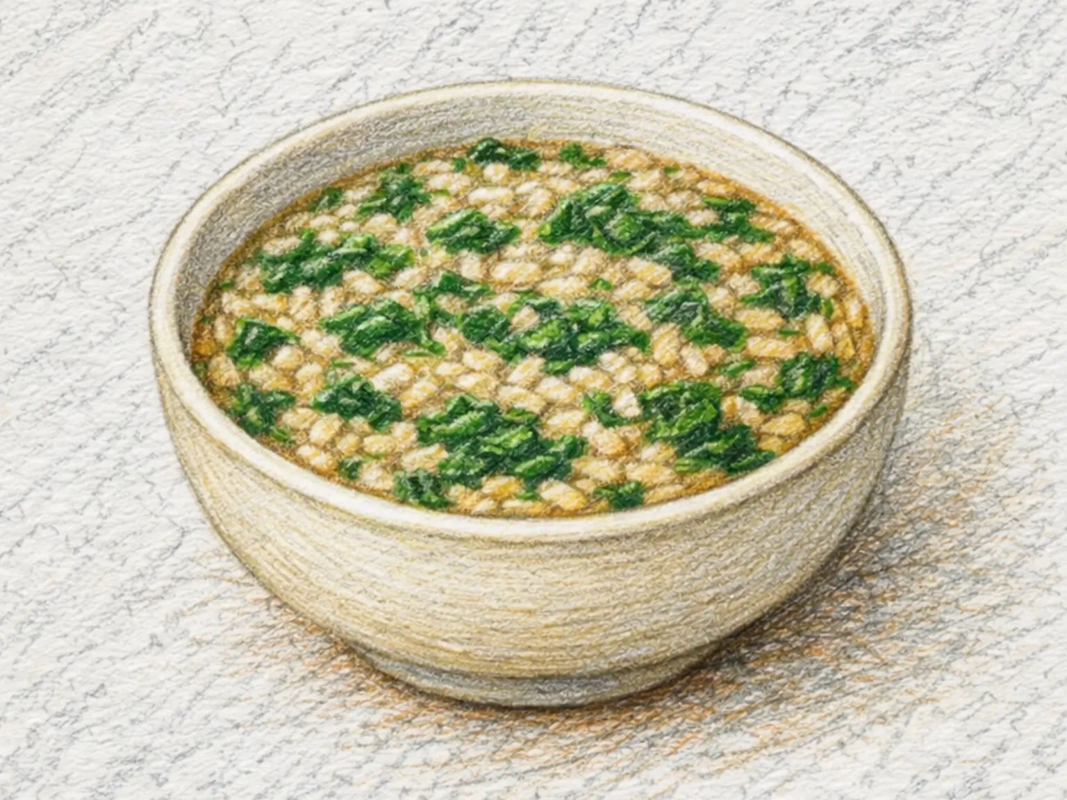 シグムチテンジャンジュク（ほうれん草テンジャン粥）