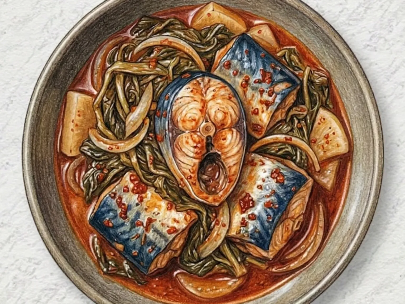 시래기고등어조림