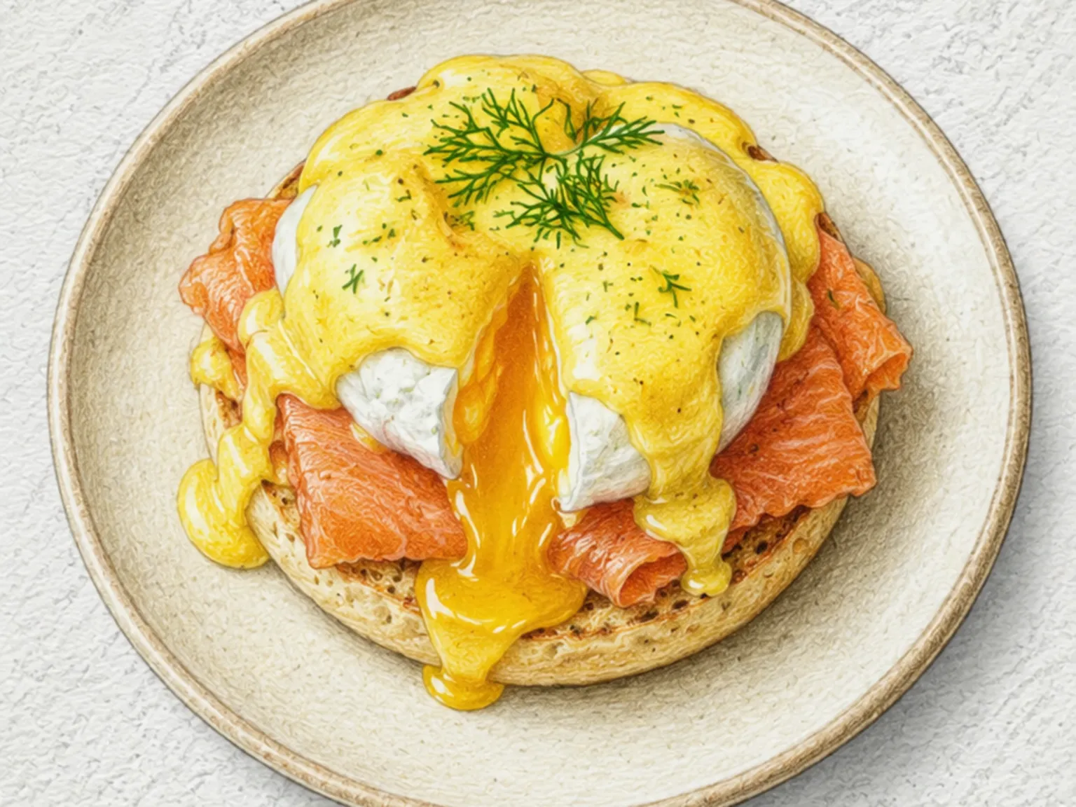 Ovos Benedict com Salmão Defumado