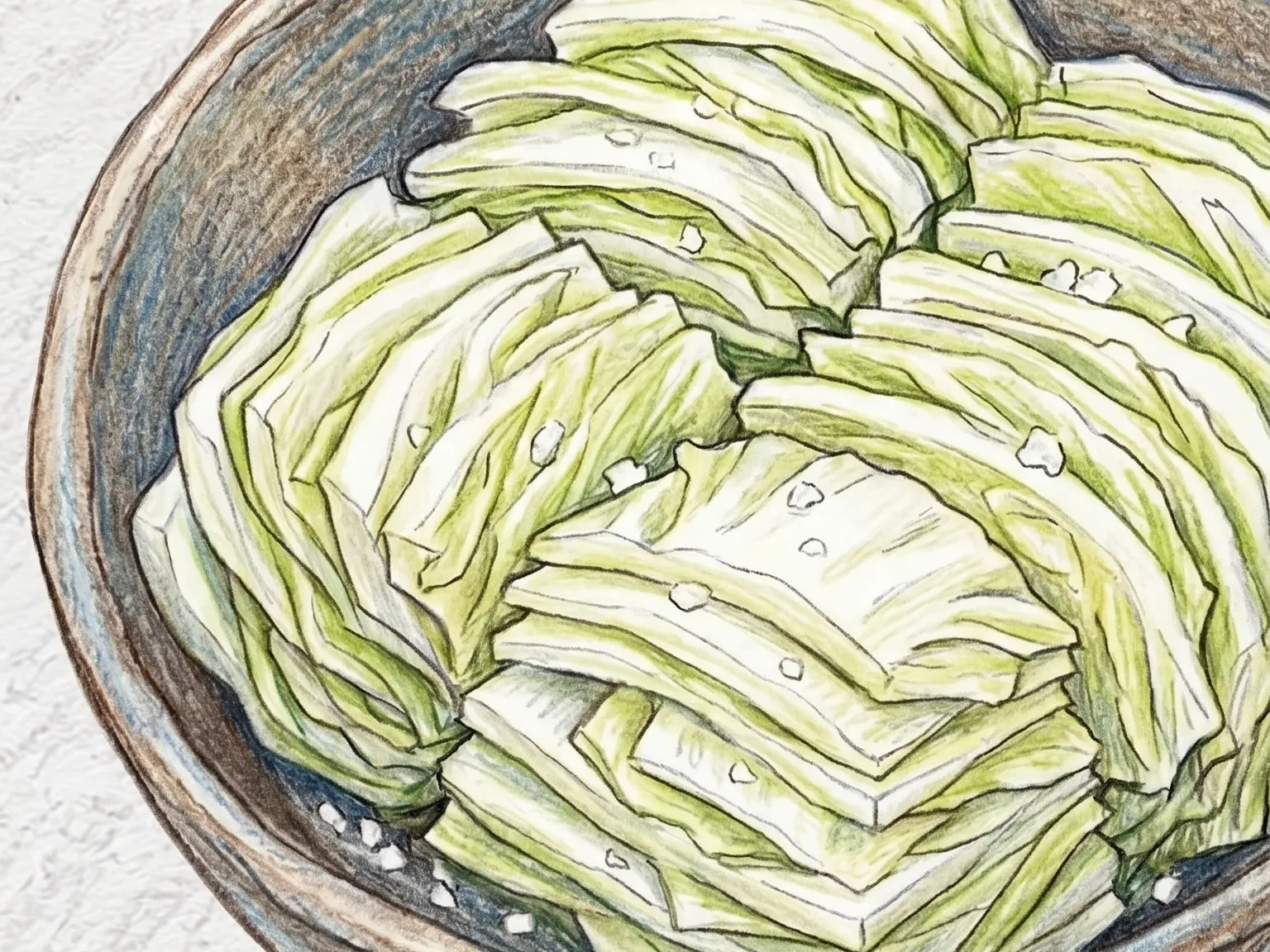 Repolho salgado para kimchi