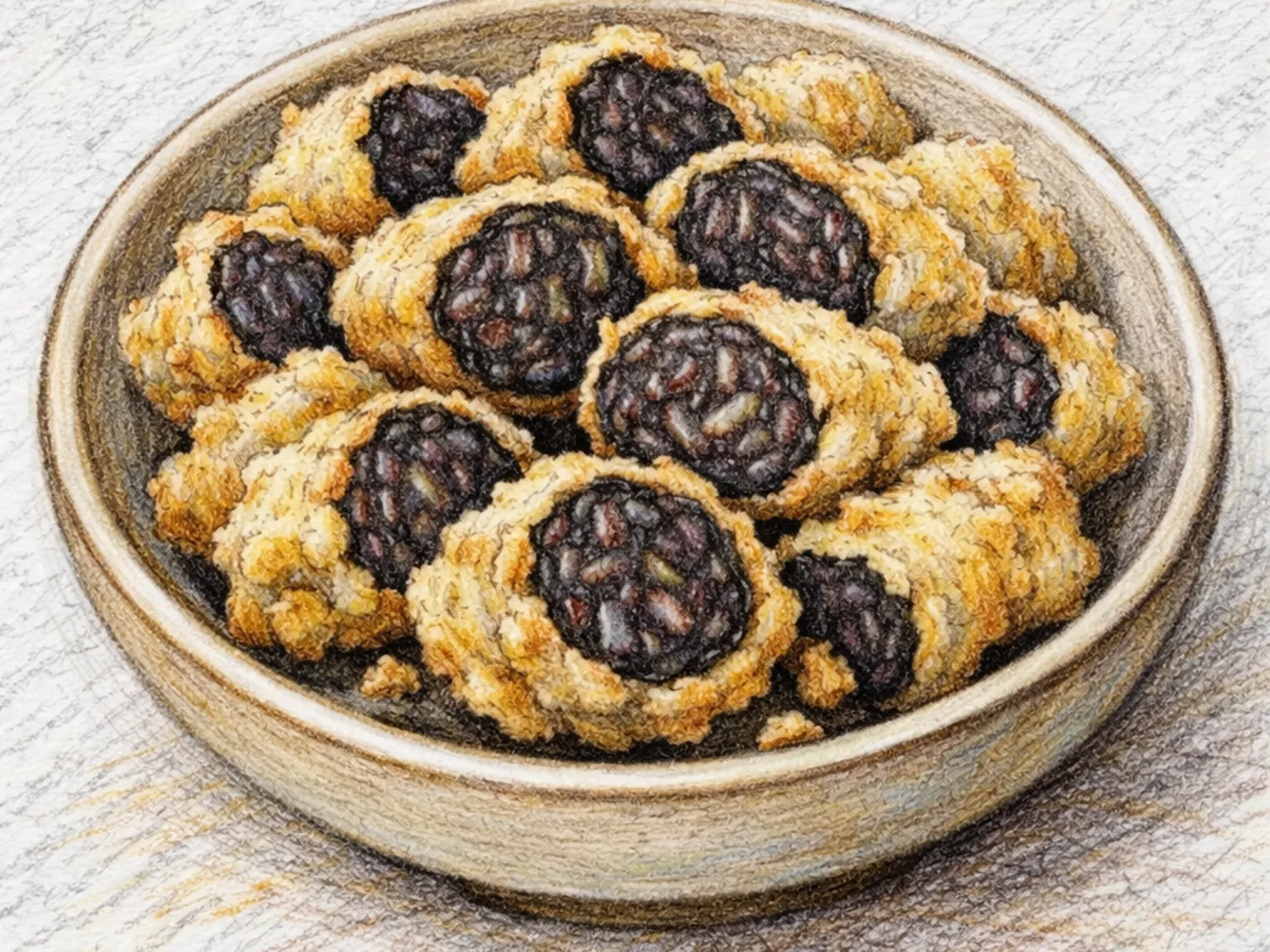 スンデの天ぷら（二度揚げサクサク血腸天ぷら）