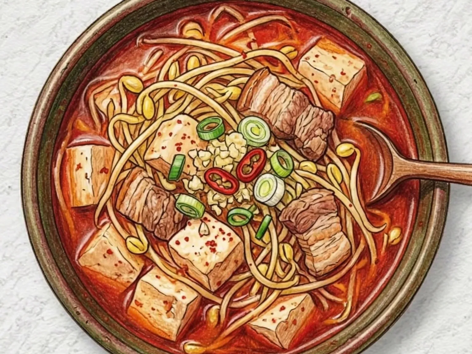 豆もやしチゲ(すっきり辛い二日酔い覚ましの鍋)