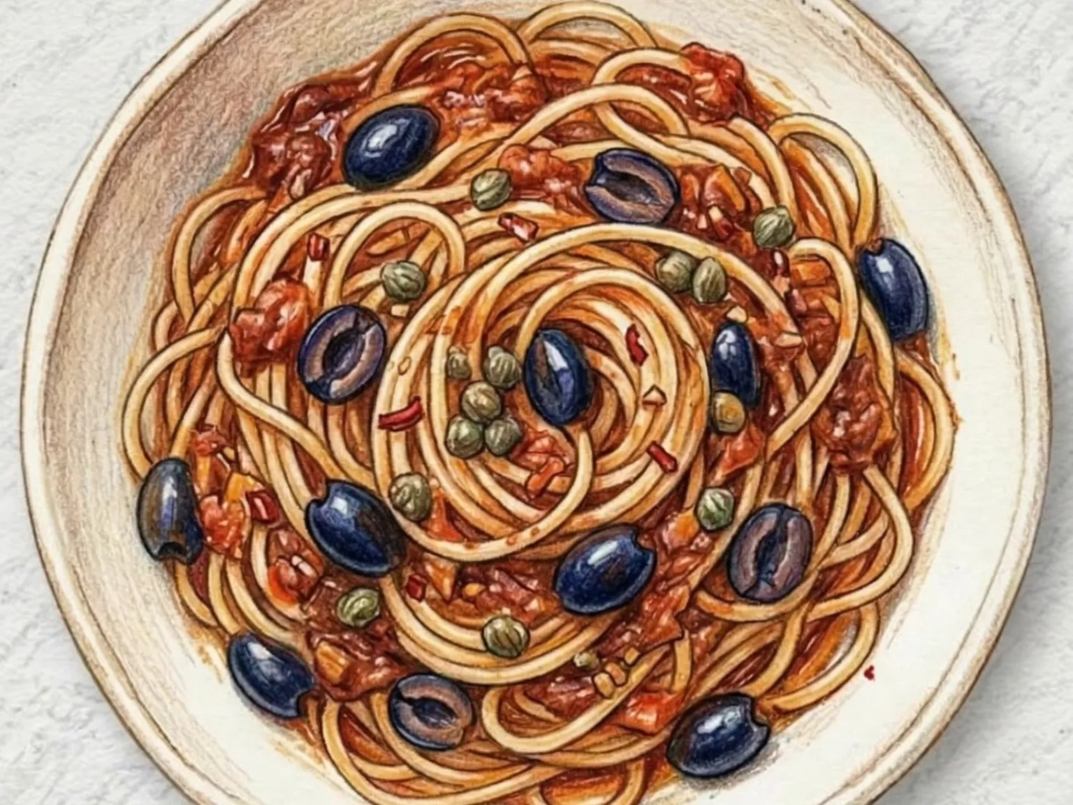 Espaguete à Puttanesca