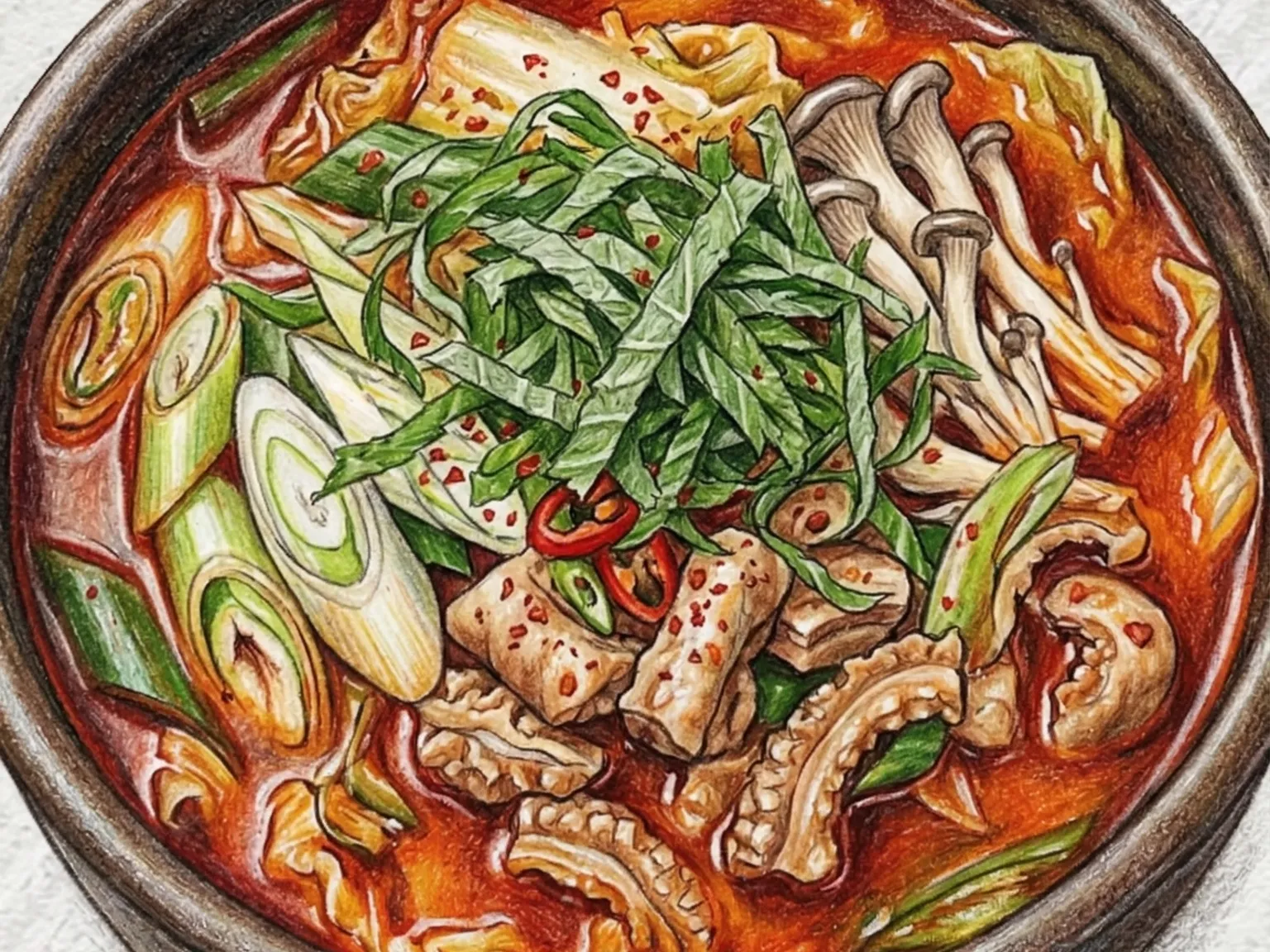 얼큰 소곱창전골