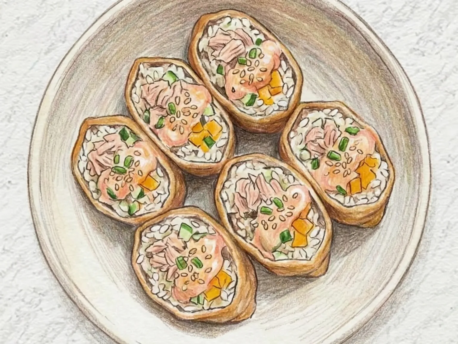 辛マヨいなりポケット(ツナキムチ入りコチュジャンマヨ)