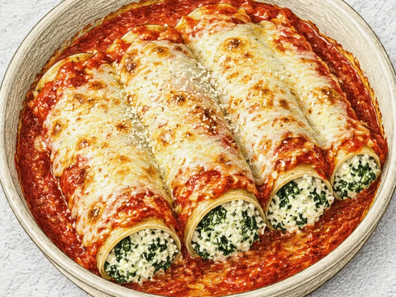 Cannelloni de Espinafre e Ricota