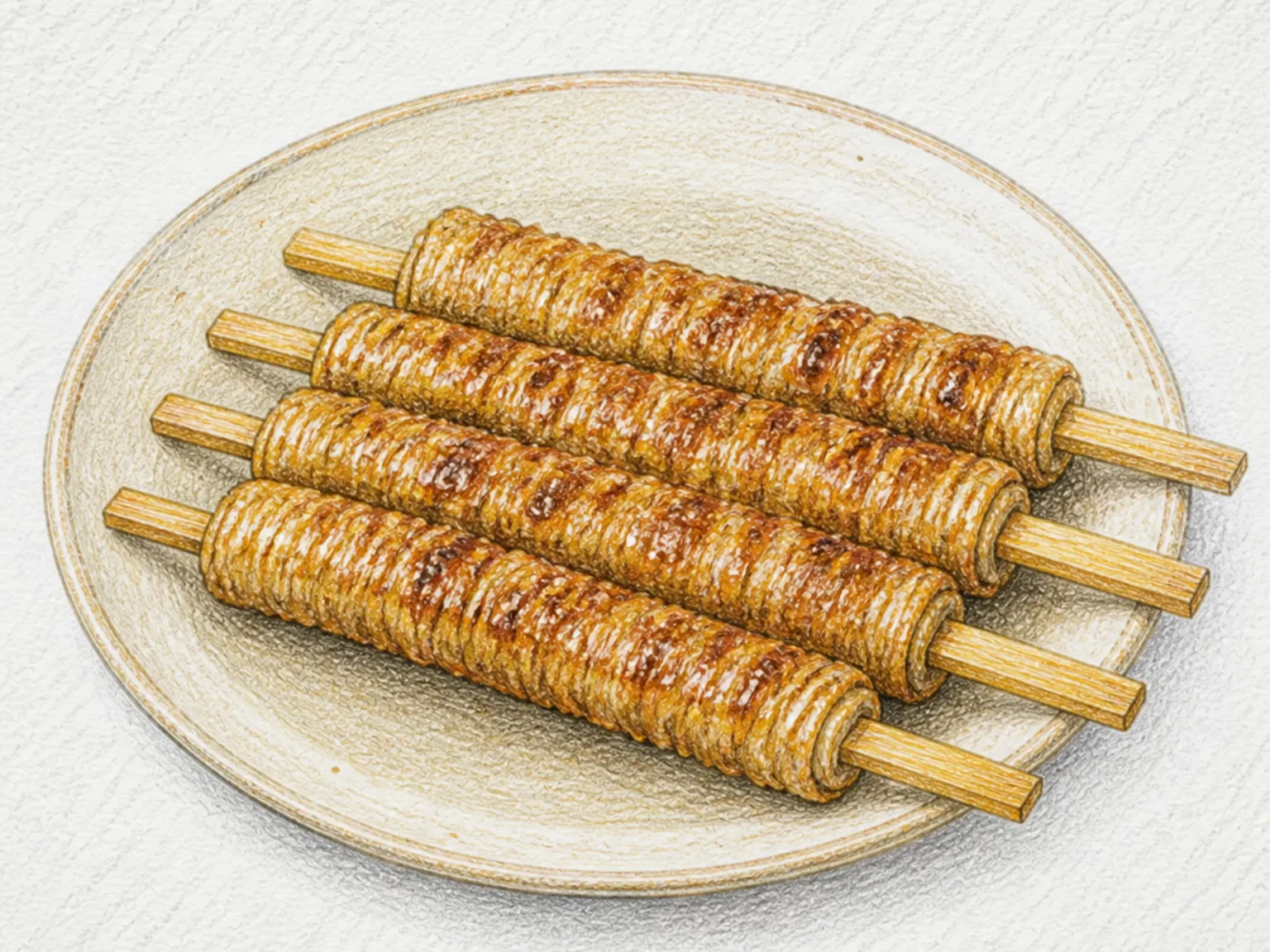 Tachiuo Maki (Spiral-Grilled Cutlassfish on Bamboo)