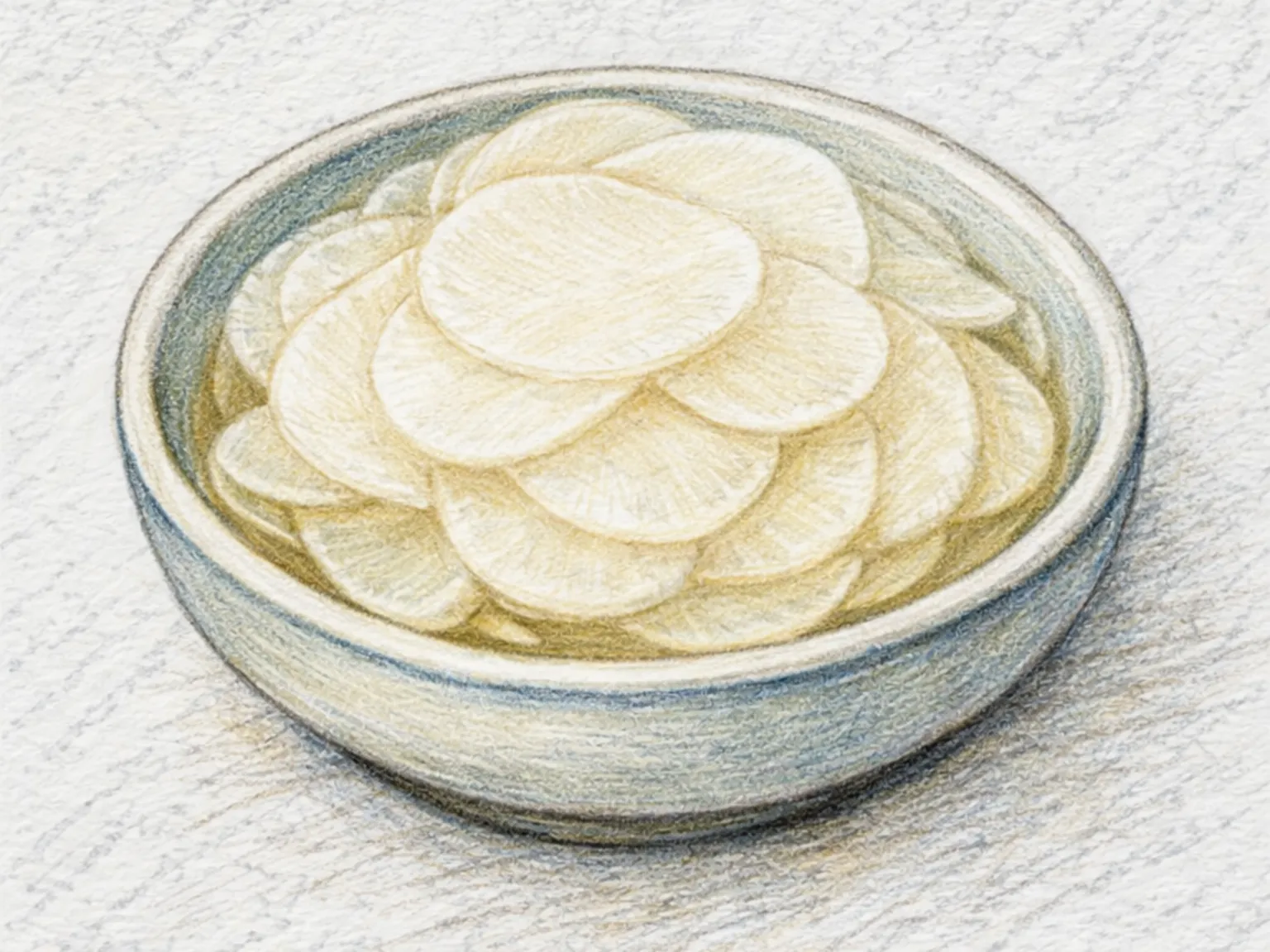 サンム（薄切り大根の甘酢漬け BBQ巻き添え）