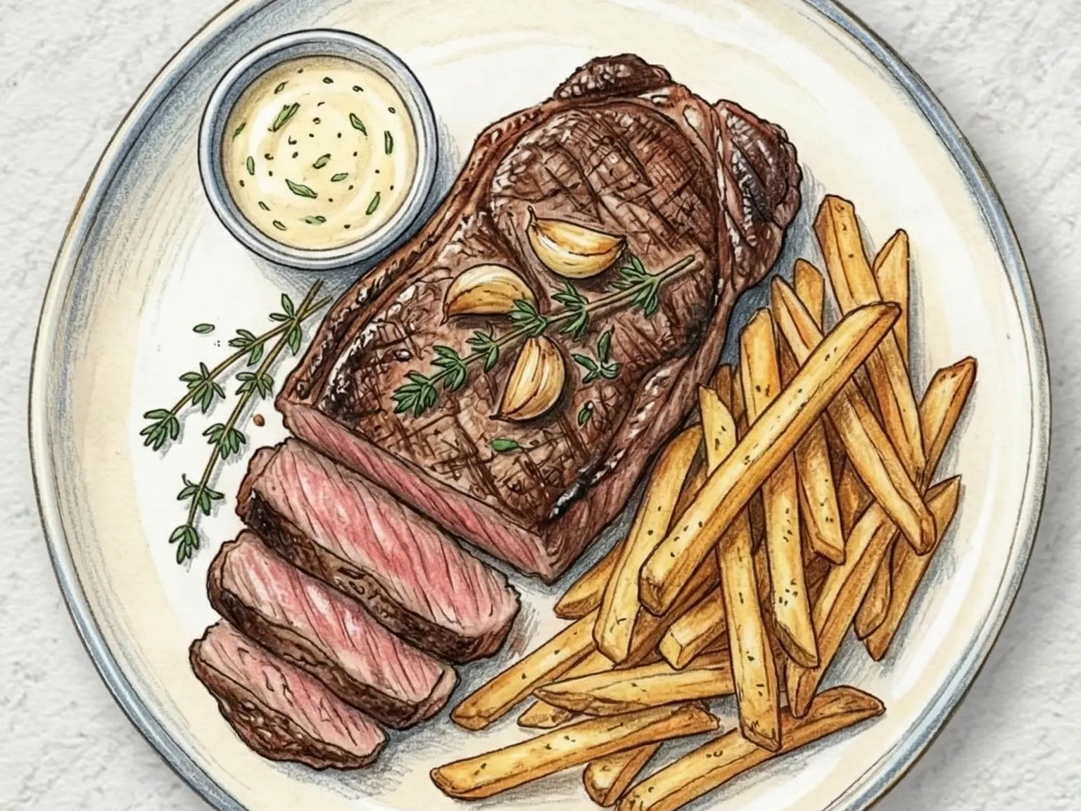 스테이크 프리츠 (프랑스 비스트로 스테이크 감자튀김)