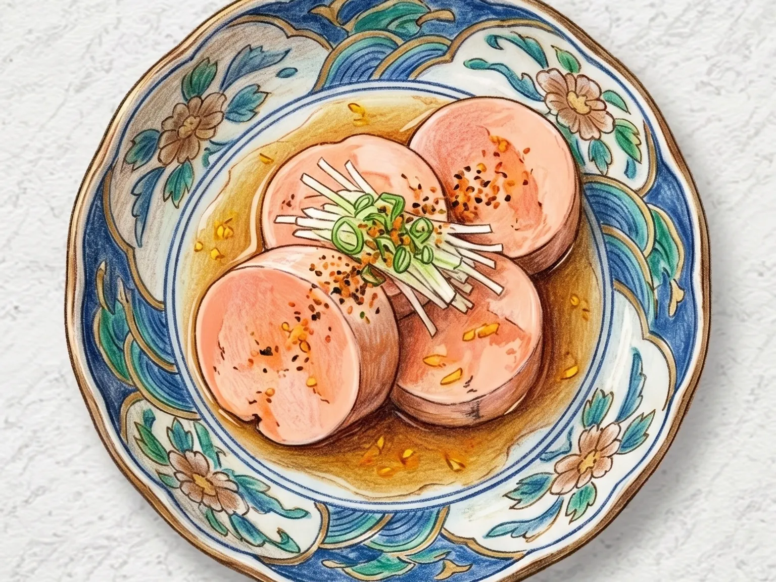 Ankimo com Ponzu (Fígado de peixe-monge cozido no vapor com ponzu)