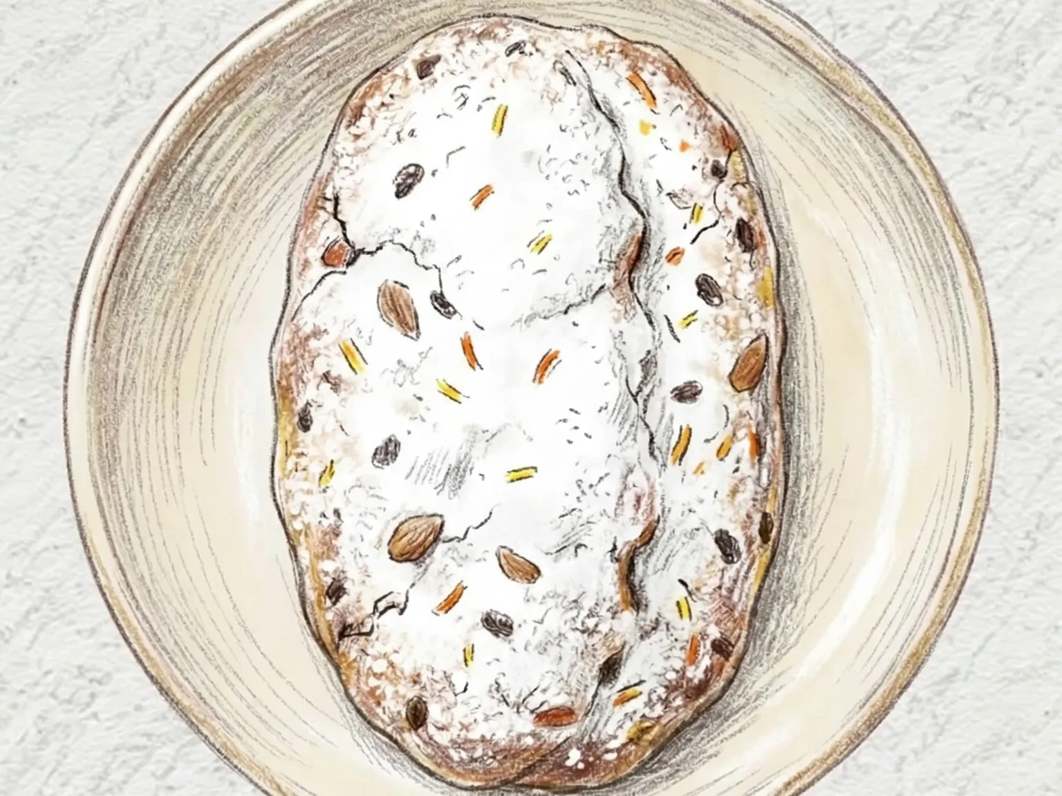 슈톨렌 (독일 크리스마스 건과일 발효빵)