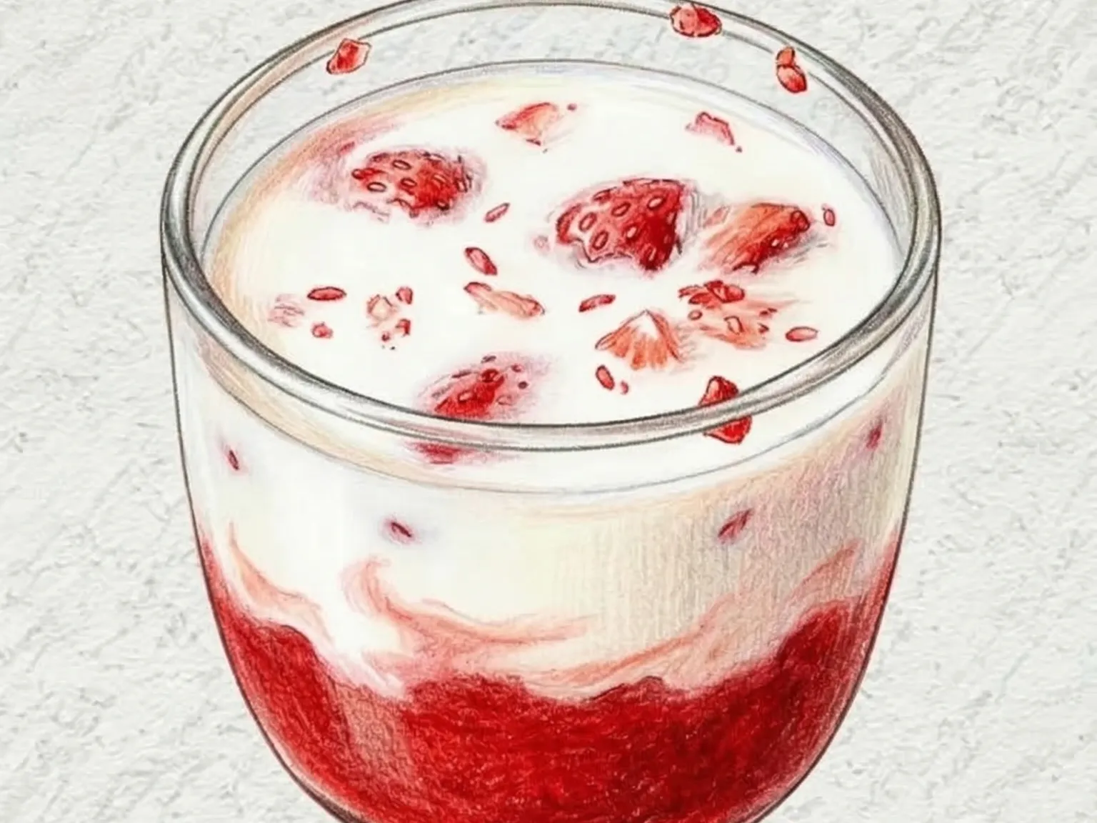 Strawberry Latte (latte de morango coreano)