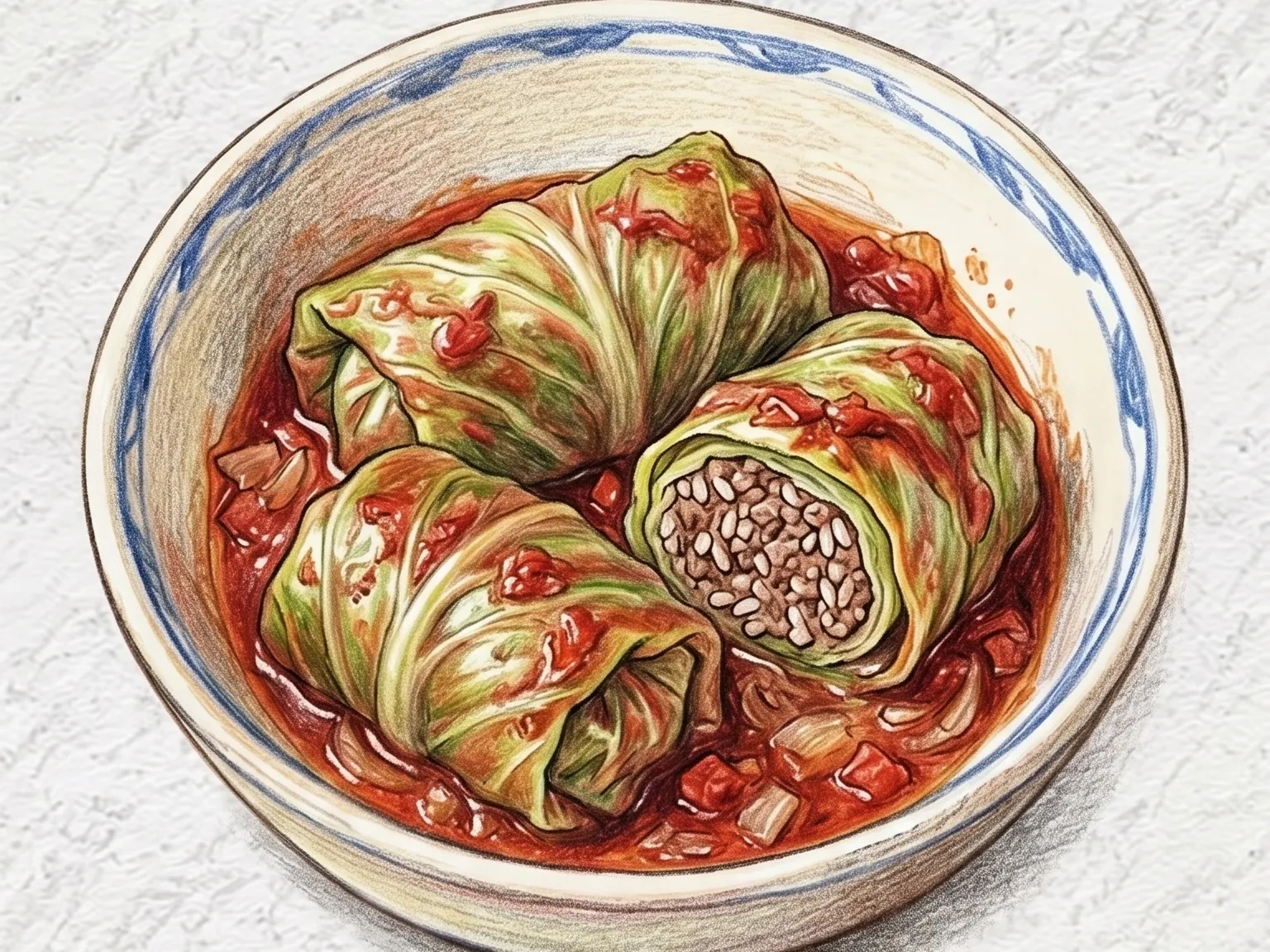 양배추 롤 (소고기 밥 채운 양배추 토마토 조림)