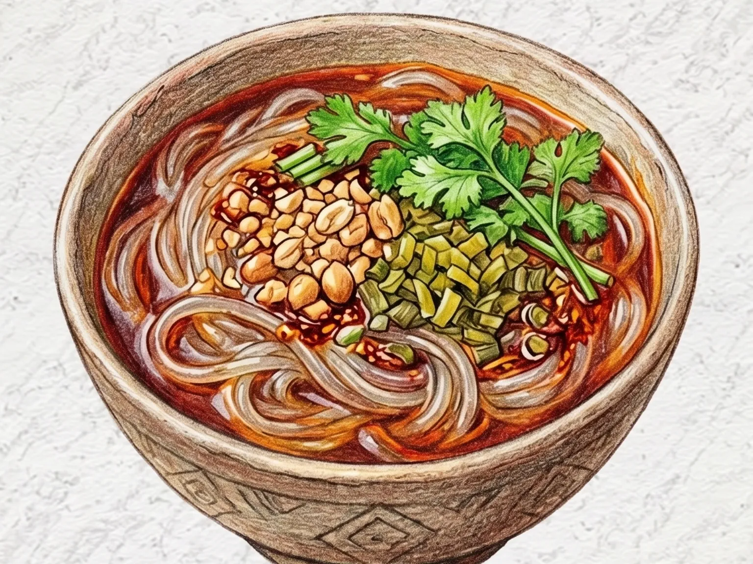 쏸라펀 (사천 식초 고추기름 고구마 당면 국수)