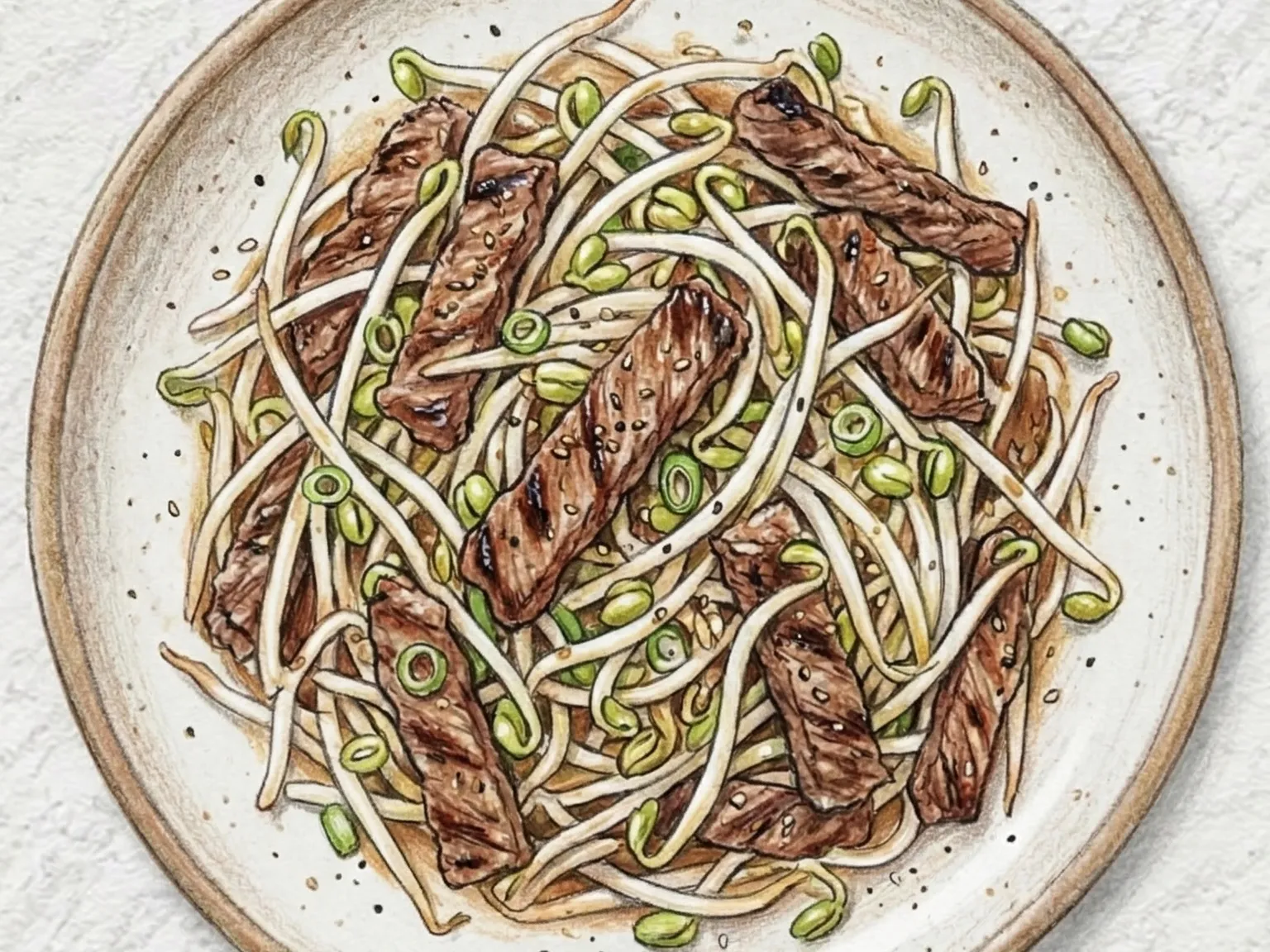 숙주소고기볶음