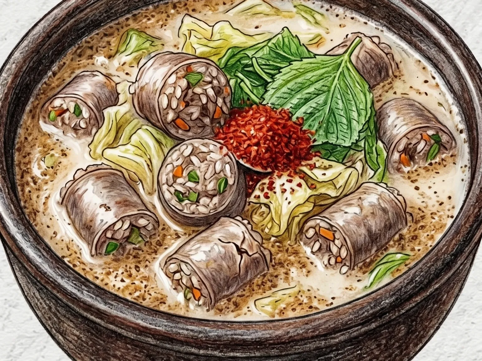 순대들깨찌개