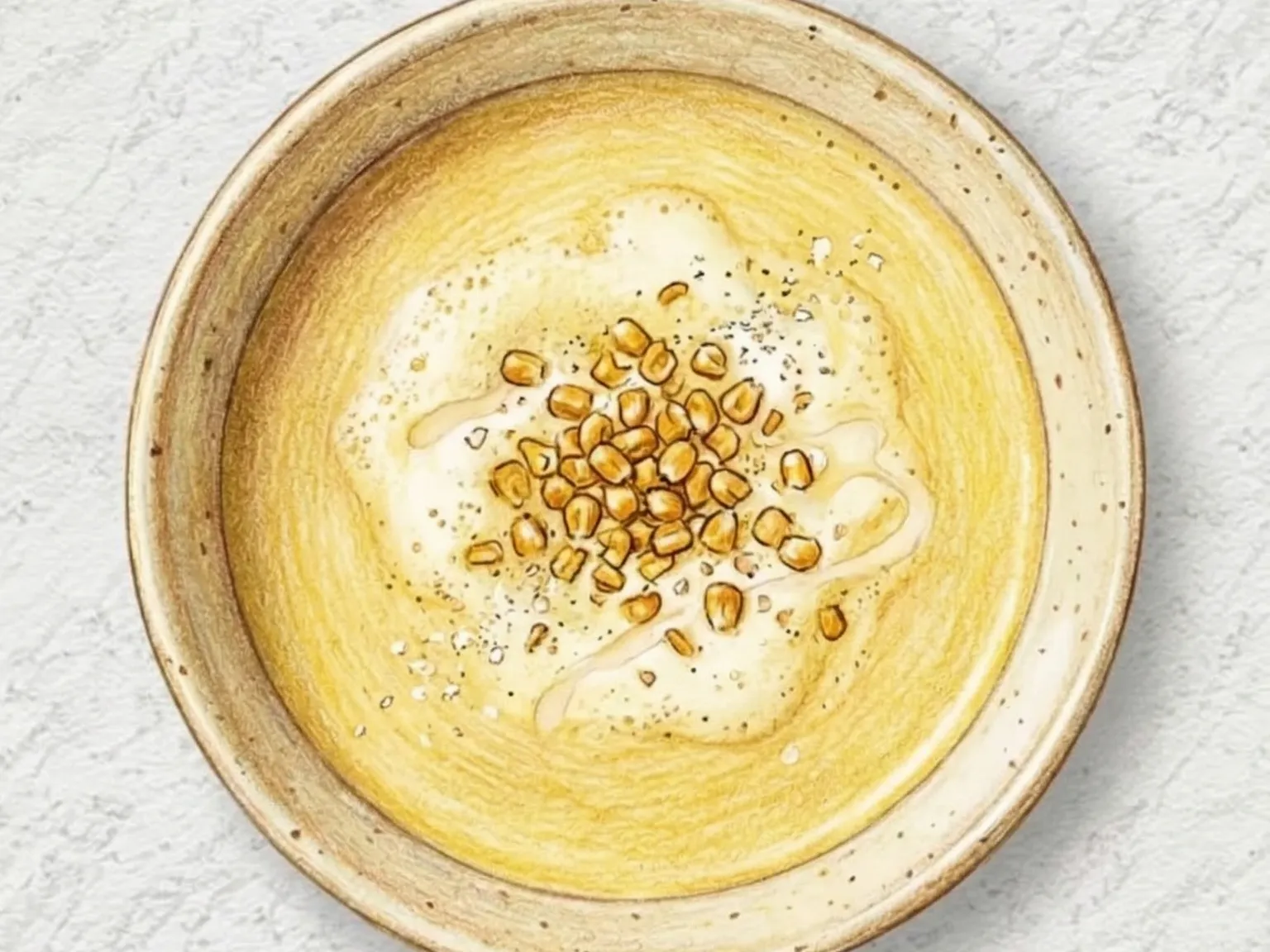 とうもろこしラテ（バター炒めコーンミルクドリンク）