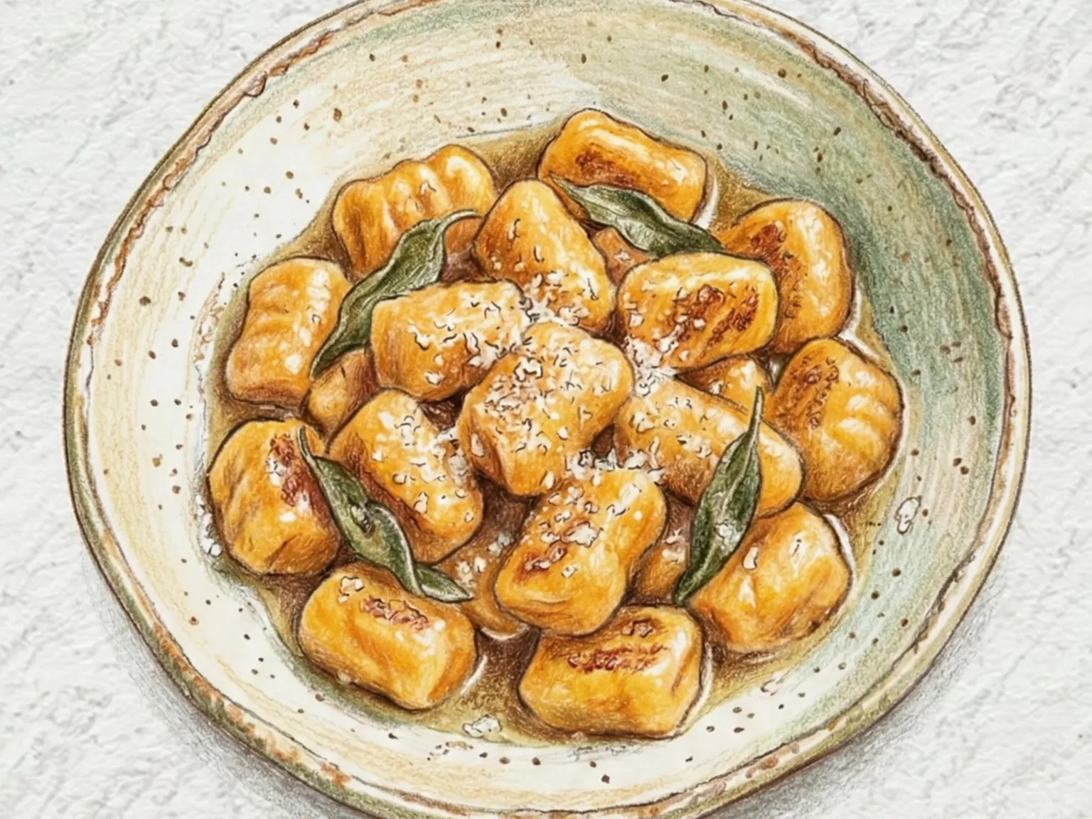 サツマイモニョッキ セージバター（さつまいもの手作りニョッキ）