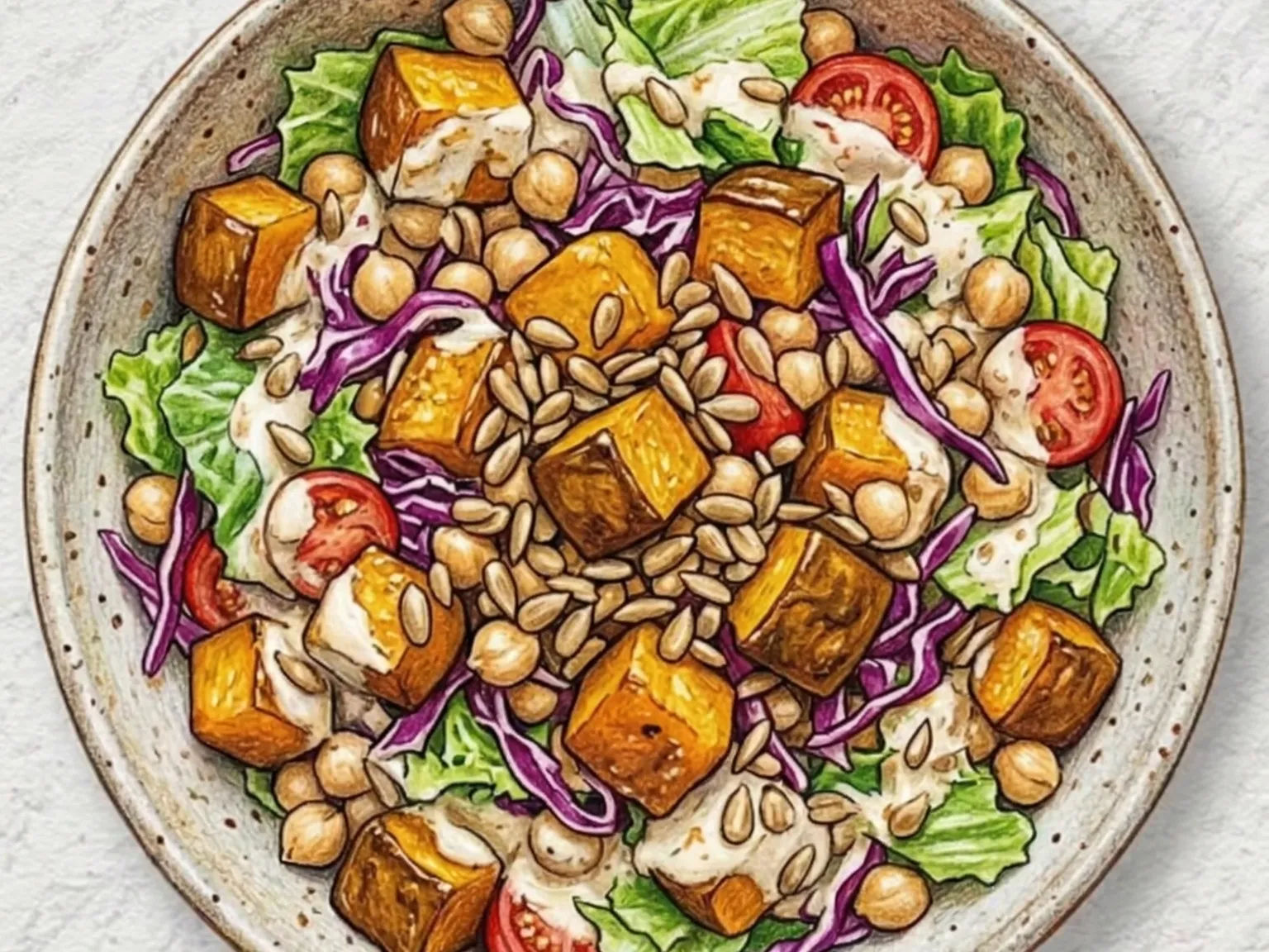 단호박병아리콩 샐러드