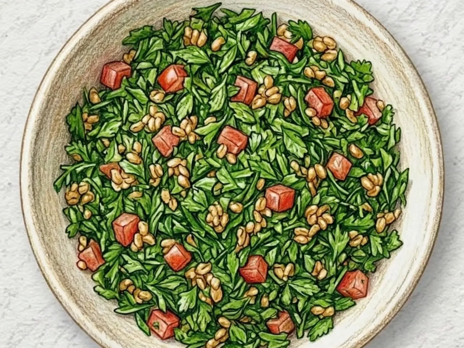 타불레 샐러드 (중동식 bulgur 샐러드)