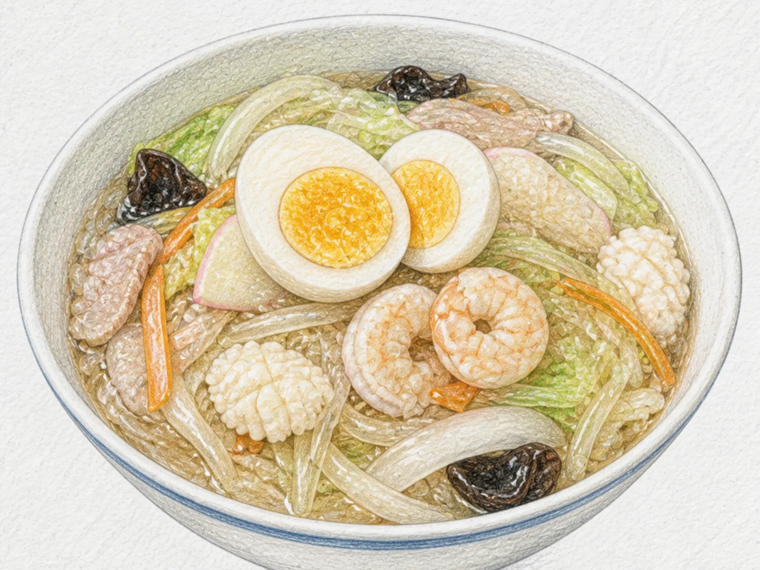 Taipiien (Kumamoto Glass Noodle Soup)