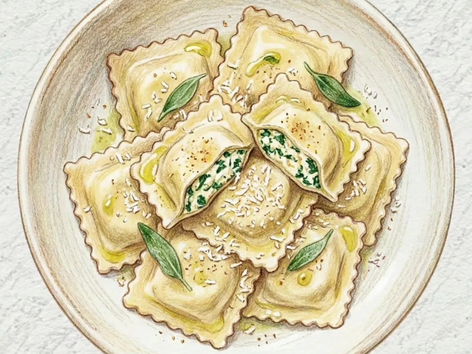 Tofu Ricotta Spinach Ravioli