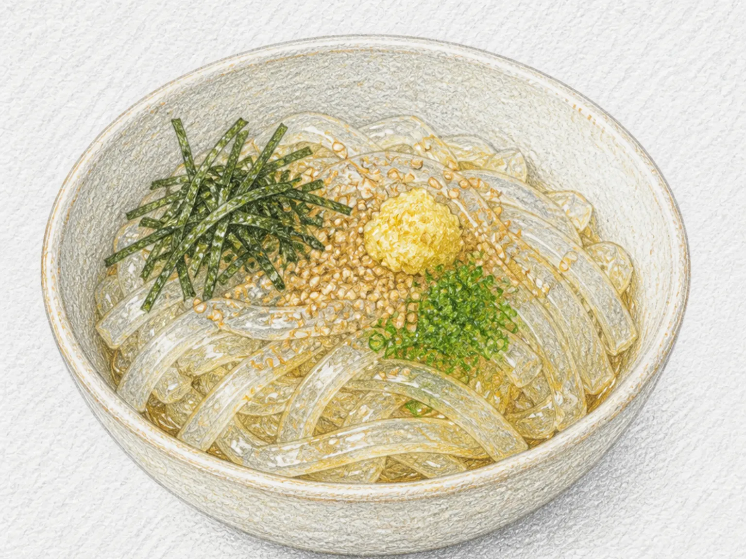 Tokoroten (Pressed Tengusa Jelly Noodles)