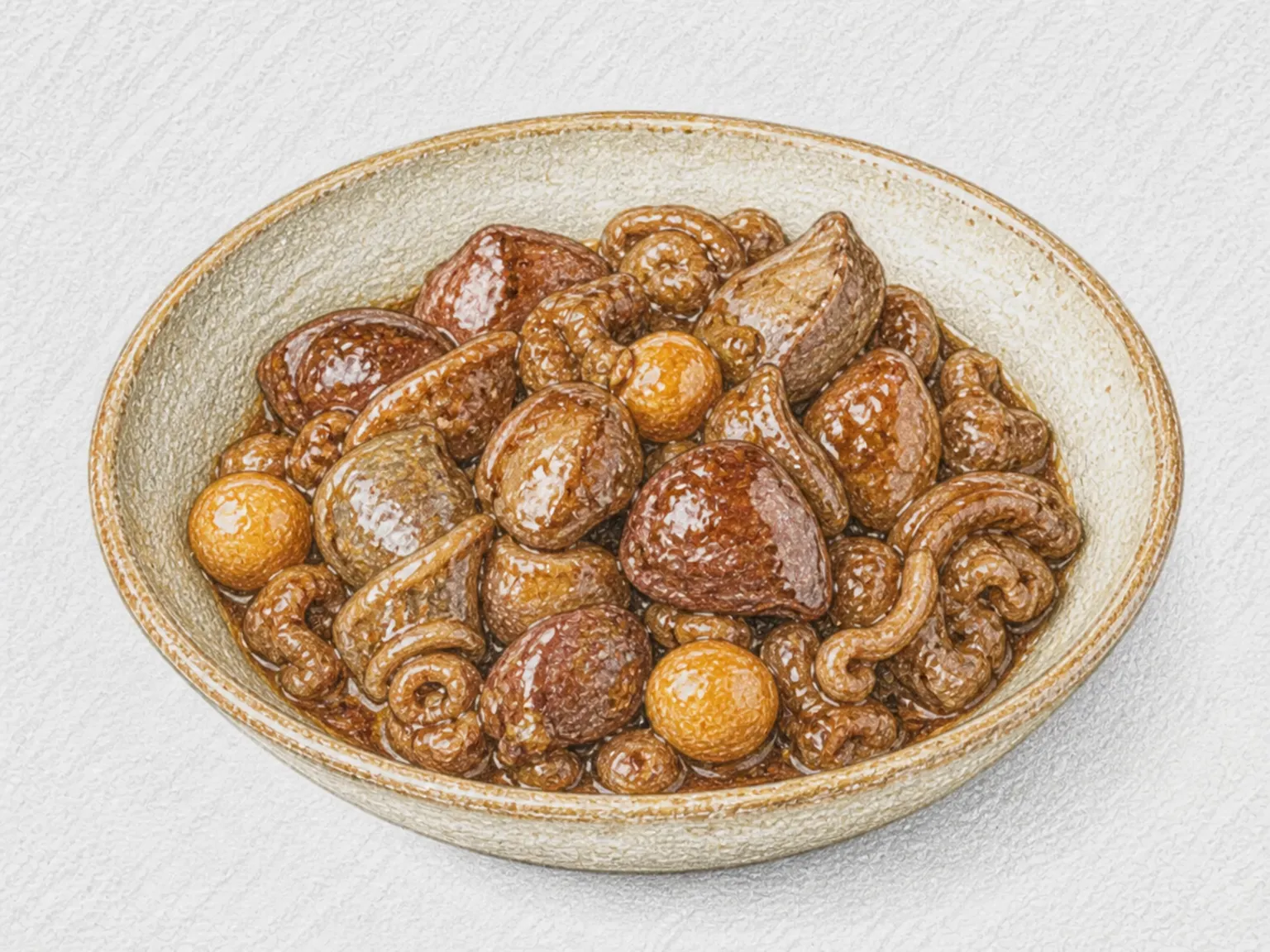 Tori Motsu-ni (Glossy Sweet-Soy Chicken Offal)