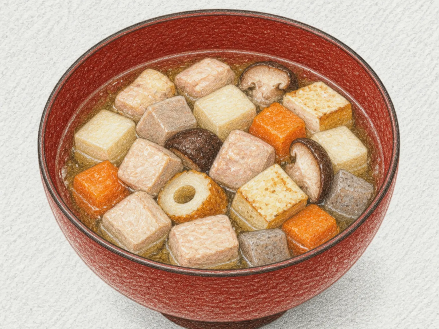 Tsubon-jiru (Clear Chicken and Seven-Ingredient Soup)