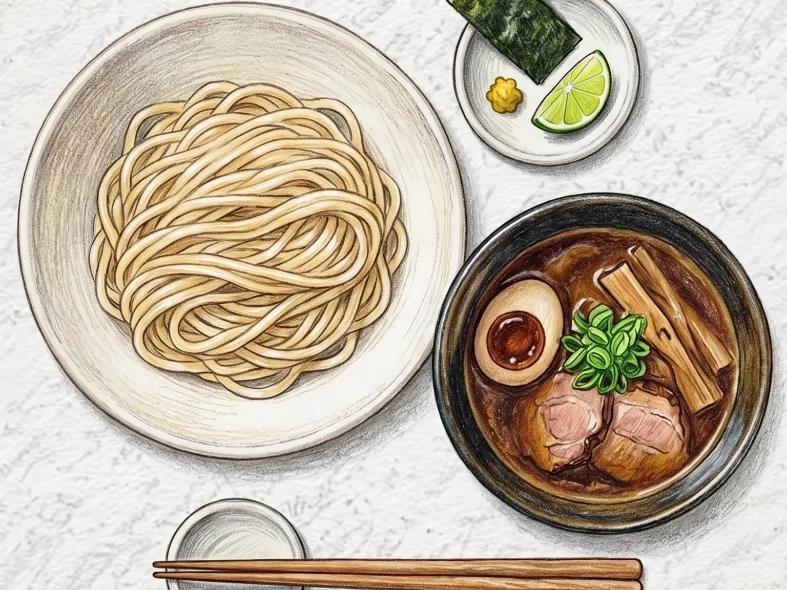 츠케멘 (농축 국물 찍어 먹는 일본식 라멘)