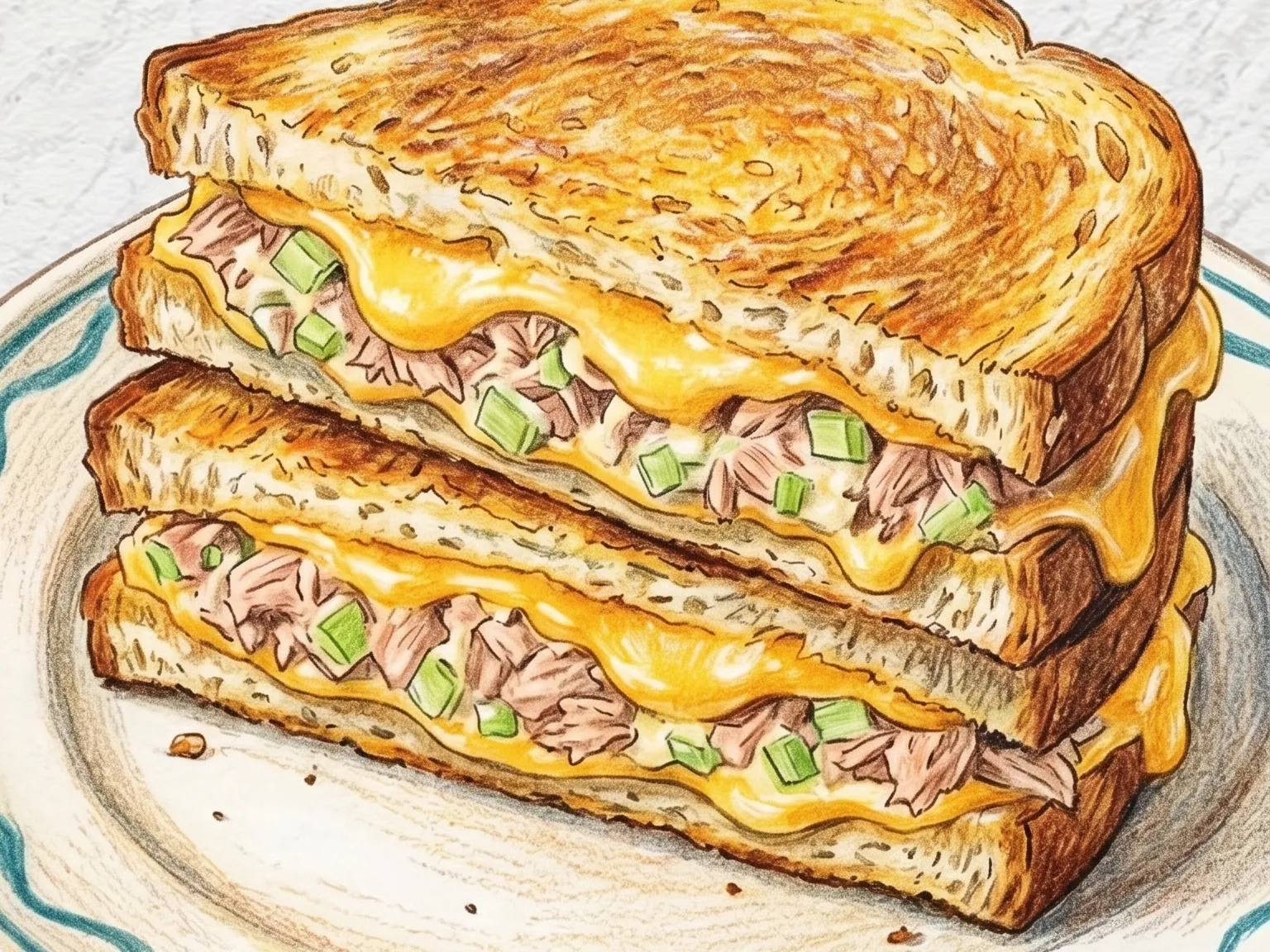 튜나 멜트 (미국식 sandwich bread 요리)