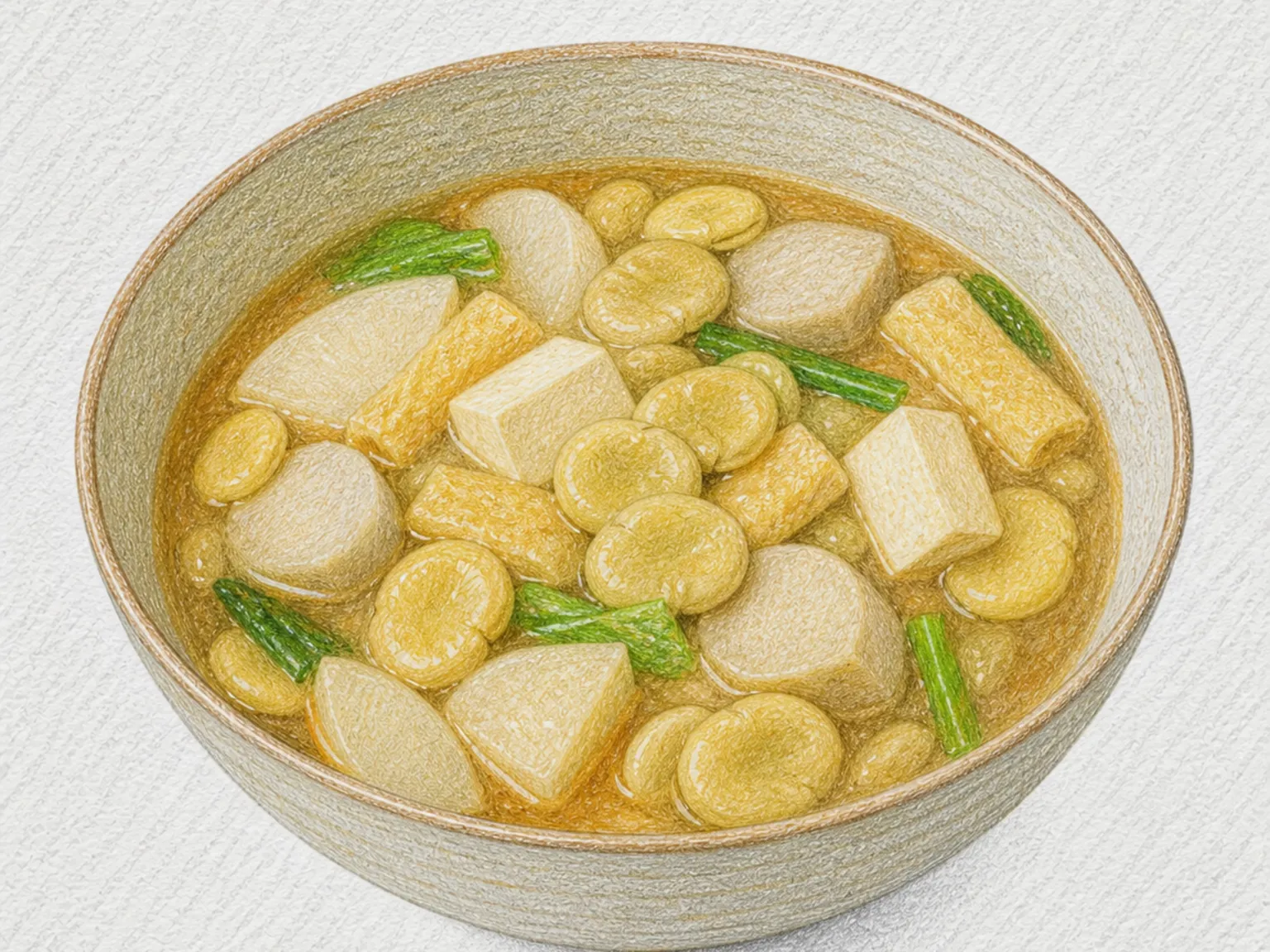 Uchimame-jiru (Flattened Soybean Miso Soup)