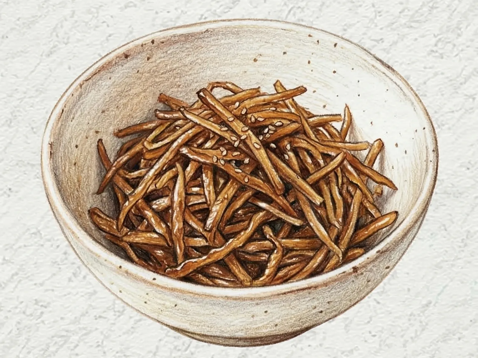 ごぼうの甘辛炒め（醤油穀物シロップ照りツヤ炒め）