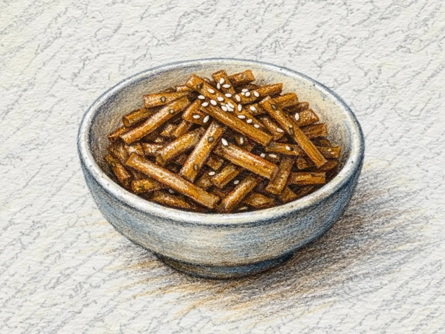 Ueong Jorim (raíz de bardana coreana estofada)