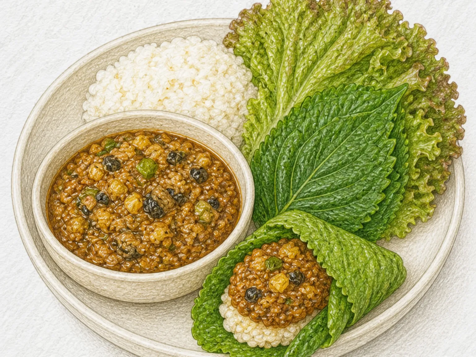 우렁쌈밥