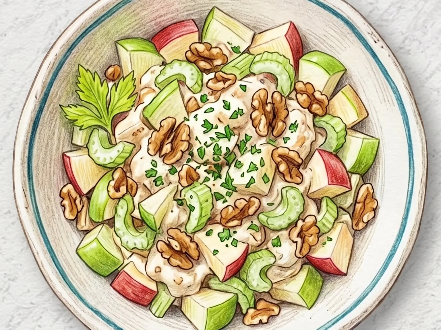 왈도프 샐러드 (미국식 apple 요리)