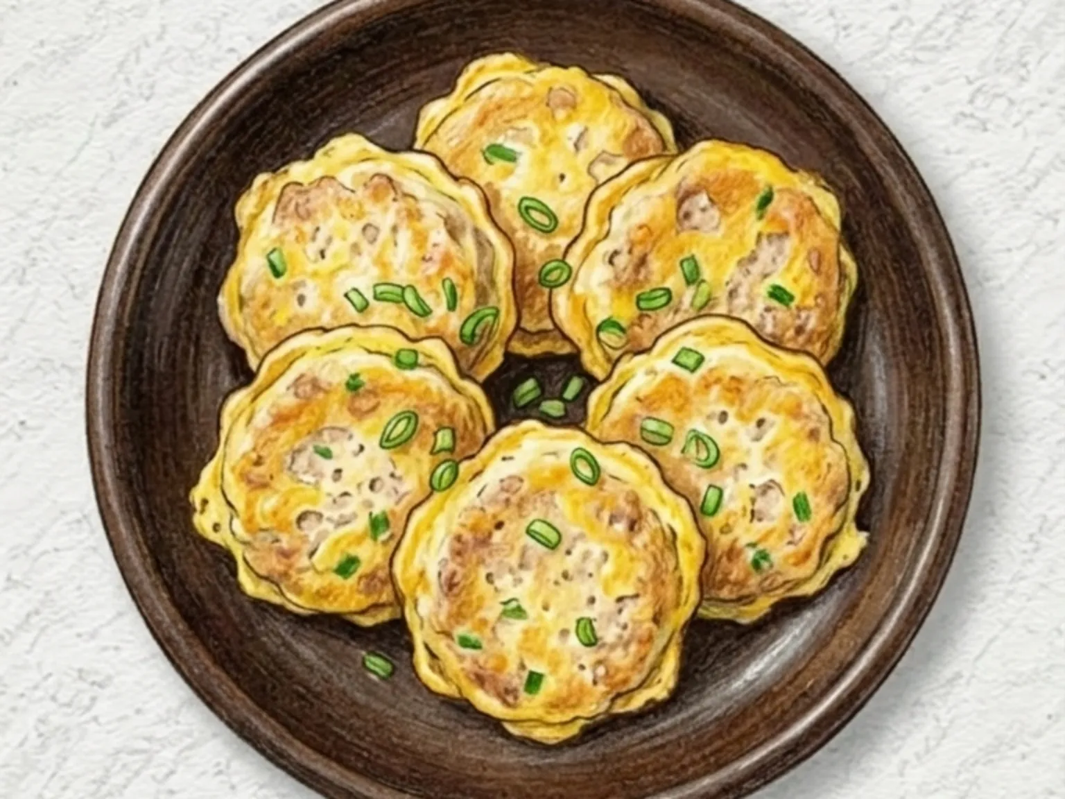 Korean Meatball Jeon (Beef and Tofu Pan-Fried Meatball Patty)