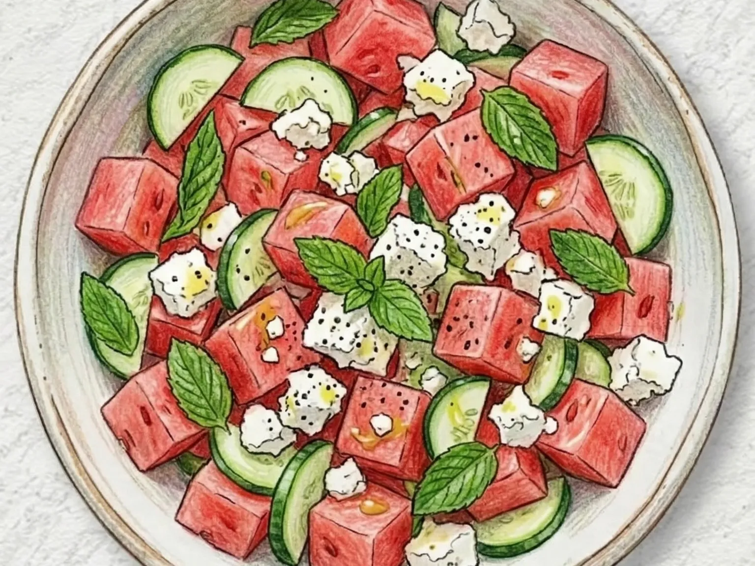 수박 페타 샐러드