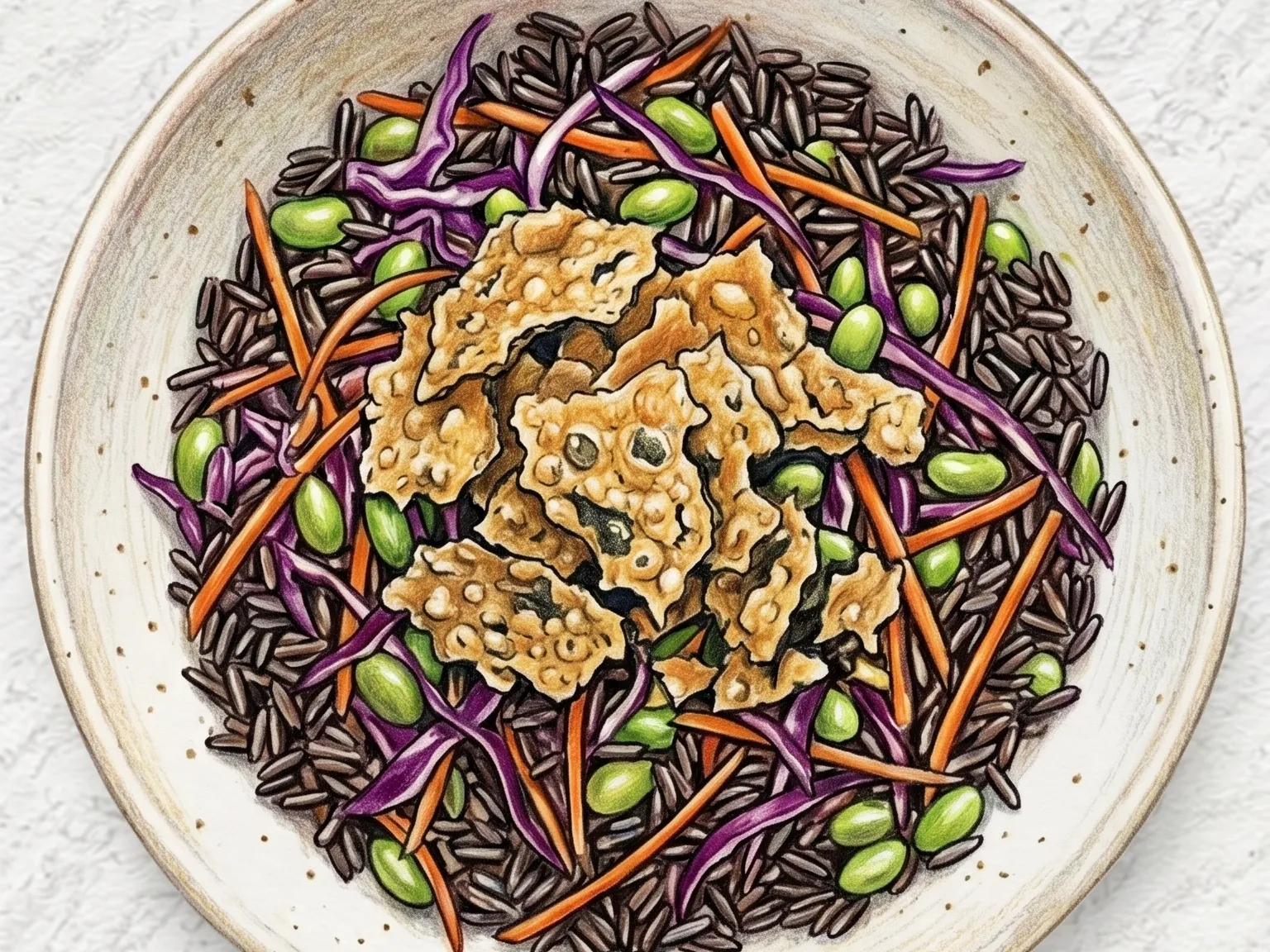 와일드라이스 김바삭 샐러드