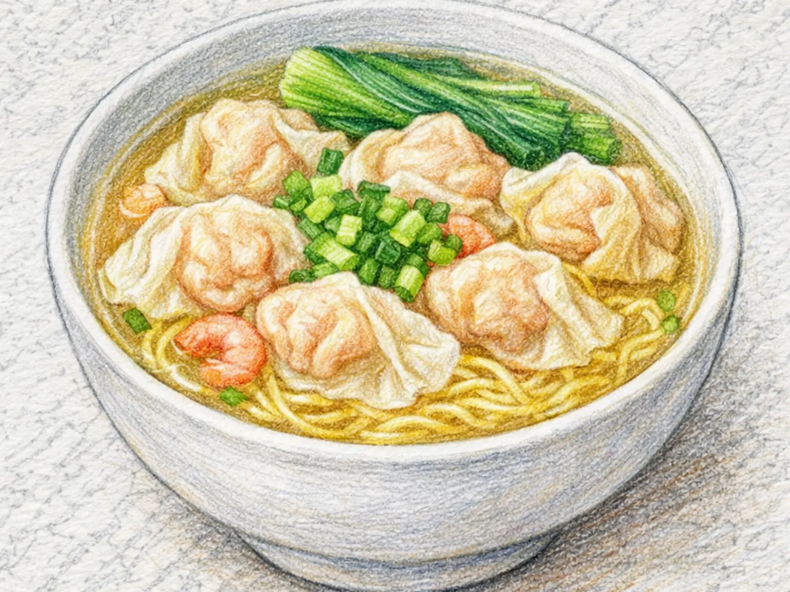 Wonton Noodle Soup (sopa de macarrão com wonton)